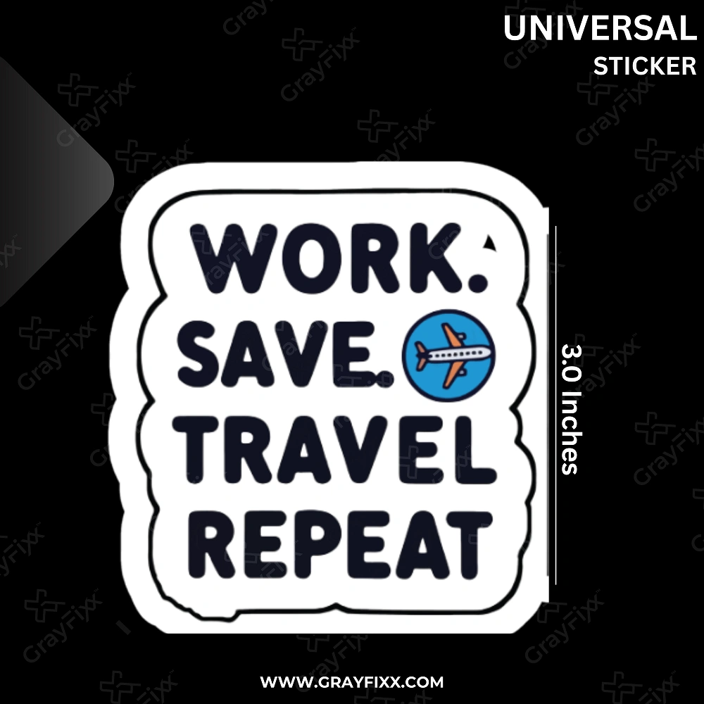 Universal Sticker Compatible with Laptop, Helmet, Bike, Car, Water Bottle, Phone & Travel Accessories | Made in Premium Vinyl with FPF (Fade Protection Film),  Waterproof, Precut Sticker, Pack of 1